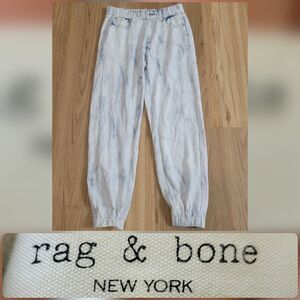 Rag & Bone Miramar Jogger Pants Womens Small Terry Cotton Denim Blue Light Wash